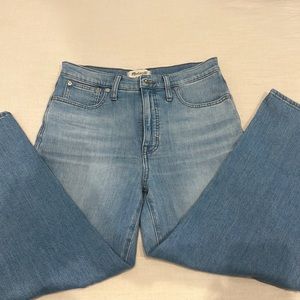 Madewell Jeans - slim wide leg crop, light denim, size 28